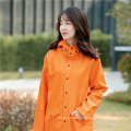 Manufacturer Custom Polyester Long Womens Rain Jacket Waterproof